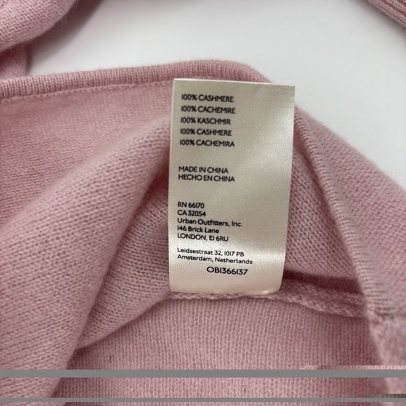 Pilcro Urban Outfitters Dusty Pink 100% Cashmere V Neck Sweater Womens Size XS - Picture 5 of 8